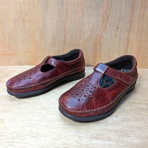 SAS Willow Tripad Comfort Shoes Women's 7.5 WW Brown Leather Strap